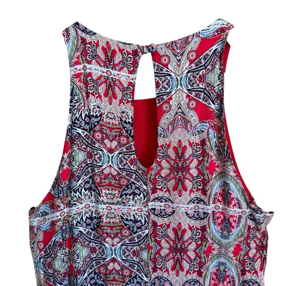 Lulus Major Red Print Swing Dress A Line Mini Sz S - Picture 4 of 9